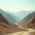 Paysage montagneux aride évoquant les décors afghans de la saison 8 de Homeland